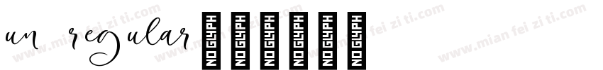 un regular字体转换